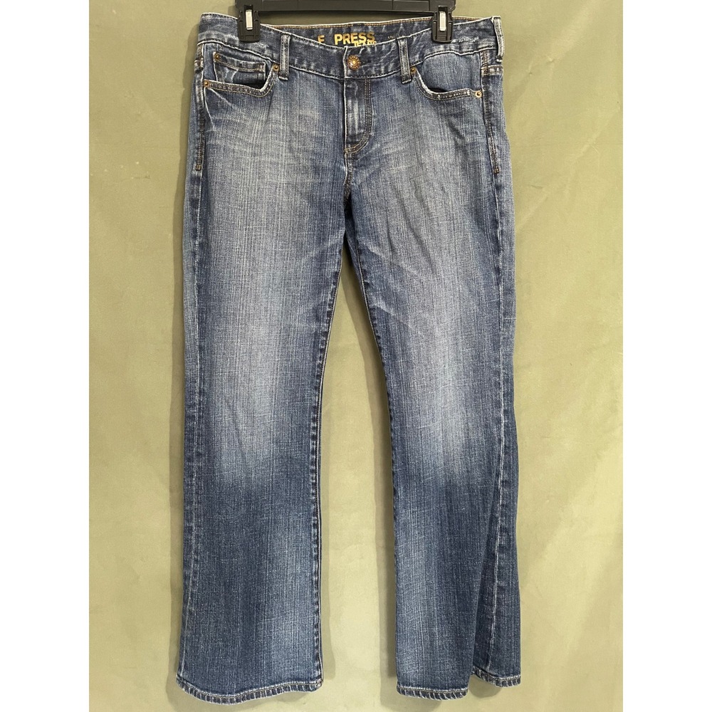 Express Jeans Stella Bootcut Medium Wash Low Rise Denim Blue Size 10S